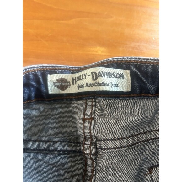 Harley Davidson Women’s Bootcut Jeans 16P Dark Wash Button And Zip Closure Logo - Picture 3 of 12